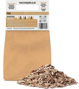 Fresh Grills Smokehouse Essentials Wood Chips 0.7kg -Oak