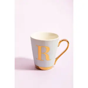 Maison by Premier Mimo White Frosted Deco R Letter Monogram Mug