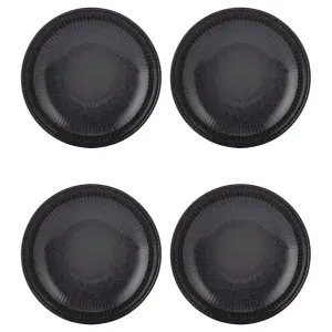 Mason Cash Set of 4 Reactive Linear 23cm Black Pasta Bowl