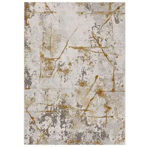 Melrose Luxor Toulouse Abstract Patterned Grey Cream Large Area Rug 160/235cm