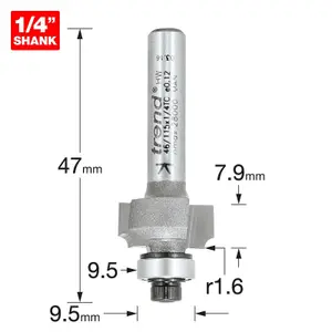 Trend 46/115 x 1/4 TCT Bearing Guided Ovolo & Round Over 1.6mm Radius