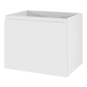 GoodHome Levanna Compact Matt White Single Wall-mounted Bathroom Cabinet (H) 480mm (W) 600mm