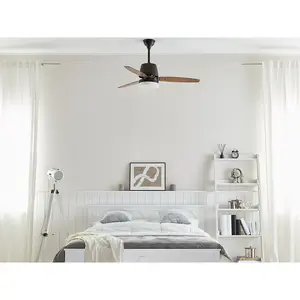 Bostick 74cm Ceiling Fan with Light Kit Dark Wood