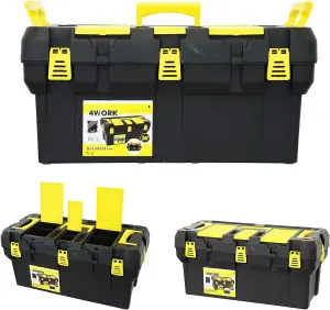 simpa 4PC Toolbox Organiser Set: 26", 19", 16" Toolbox & Tool Caddy.