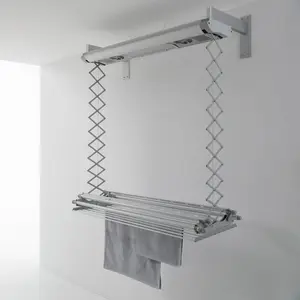 Steel Foldable Wall Mounted Drying Rack 170cm H x 38cm W x 17cm D