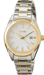 Seiko UK Limited - EU Women's Analogue Analog Quartz Watch With Gold Tone Stainless Steel Strap SUR636P1