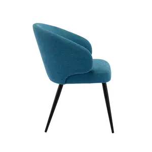 Cloey Canei Upholstered Dining Chair Blue