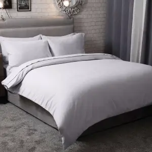 Belledorm Brushed Cotton Duvet Cover Grey (Superking)