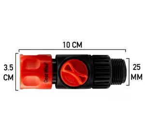 Garden Hose ALL Connectors Fittings Universal Standard Hozelock Compatible Black Quick to 3/4" BSPM Valve