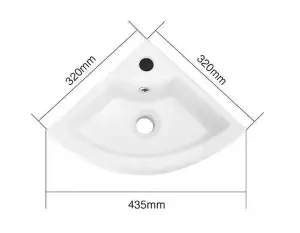 Small Compact Bathroom Cloakroom Hand Wash Basin Sink Ceramic Wall Hung White UK