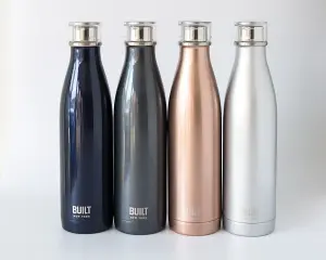 Built 740ml Double Walled Stainless Steel Water Bottle Silver