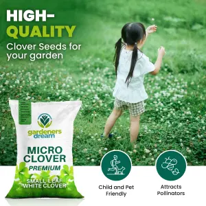 1kg Micro White Clover Grass Seed Eco-Friendly Drought Resistant Lawn Cover