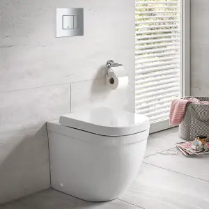 Grohe Even & Euro Alpine White Back to wall Toilet & cistern with Soft close seat & Concealed cistern