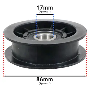 SPARES2GO Flat Idler Pulley for John Deere L120 20 L130 23 HP 48 Inch Deck Tractor Lawnmower