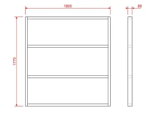 Wooden shed bases 6x6 (W-180cm x D-177cm), made of 38mm x 89mm