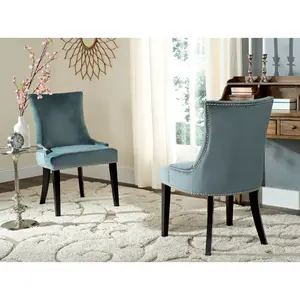 Baumgarten Upholstered Dining Chair (Set of 2) Blue