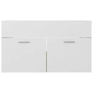 Saona 800mm Single Bathroom Vanity with Integrated Ceramic Basin White;Sonoma Oak