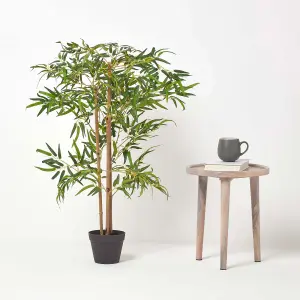 Homescapes Tall Artificial Bamboo Tree in Black Pot