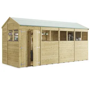 BillyOh Switch Tongue and Groove Apex Wooden Shed - 16x6 Windowed - 15mm Thickness