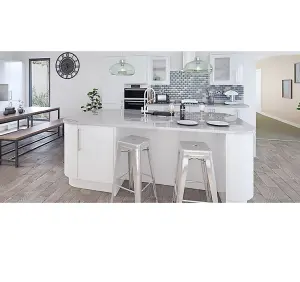 WTC White Gloss Vogue Lacquered Finish 570mm X 597mm (600mm) Slab Style Kitchen Door Fascia 18mm Thickness Undrilled