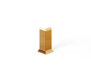 Set of 4 External Modular Steel Corners for Steel Skirting Boards - Gold Polished