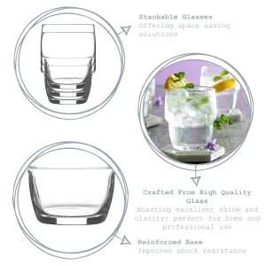 Argon Tableware - Apilado Stacking Highball Glasses - 340ml - Pack of 12 - Clear