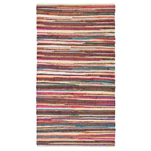 Chindi Handwoven Multi Coloured Recycled Rag Rug - 200 x 290cm