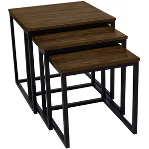 Babsy 3 Piece Nest of Tables Brown