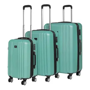 Sealey Dellonda Set 3-Piece Lightweight ABS Luggage Set with Integrated TSA Approved Combination Lock - Teal - DL126 DL126