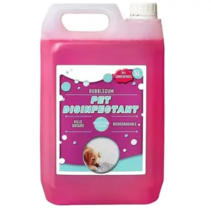 1x Bubble Gum 5L Powerful Concentrated Disinfectant Breaks Down Unwanted Odours Linen Fresh Fragrance