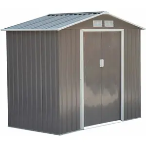 7 ft. W x 4 ft. D Metal Apex Garden Shed