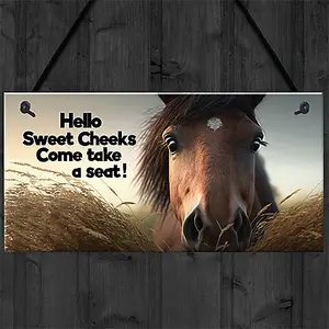 Red Ocean Horse Gifts For Girls Hanging Wall Sign Horse Sign For Stables Horse Lover Gifts Daughter Gift Friendship Gifts