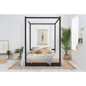 Birlea Darwin Four Poster King Bed Black