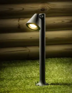 CGC Dark Grey Anthracite Large Outdoor Garden Post Pathway Light