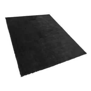 Shaggy Area Rug 140 x 200 cm Black EVREN