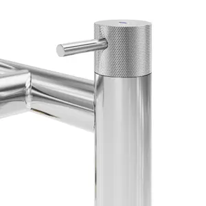 GoodHome Owens Gloss Chrome effect Deck-mounted Manual Double Bath Filler Tap