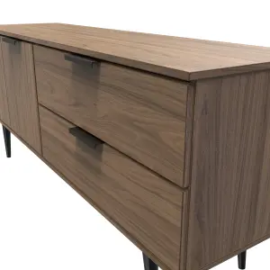 Fuji 2 Drawer 2 Door Wide Sideboard in Carini Walnut (Ready Assembled)