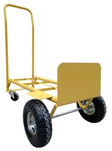 2-in-1 Heavy-Duty Sack Truck With Puncture Proof Wheels, Vertical and Horizontal Positions, Steel Framework, 250kg Capacity