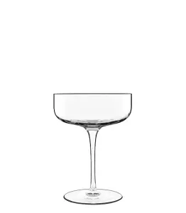 Luigi Bormioli Sublime Clear Round Crystal Modern Cocktail & Champagne Coupe Glasses Set 300ml Pack of 4