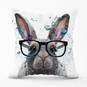 Rabbit Splashart Outdoor Cushion 45cm x 45cm