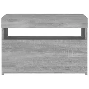 Berkfield TV Cabinet with LED Lights Grey Sonoma 60x35x40 cm