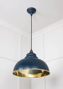 Smooth Brass Harborne Pendant in Dusk