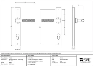 From The Anvil Black Brompton Slimline Lever Espag. Lock Set