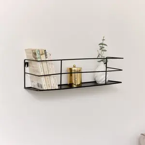 Aason Metal Bracket Shelf Black