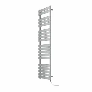 Rinse Bathrooms Electric Flat Panel Heated Towel Rail Chrome Bathroom Ladder Radiator Warmer 1800x600mm 1000W