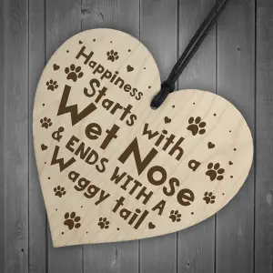 Handmade Dog Lover Gifts Wooden Heart Dog Sign Dog Gift Pet Gift Hanging Plaque