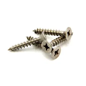 Stainless Steel Screws for Crafts, DIY, Construction - 10mm dia head x 4.8mm dia thread x 32mm long - Pack of 10