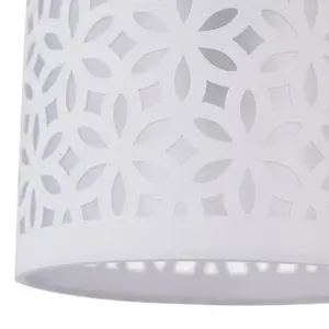 First Choice Lighting White Laser Cut 15.5cm Table Lamp Shade