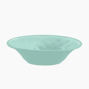 Purely Home Crackle Turquoise Melamine Low Bowls - Set of 8