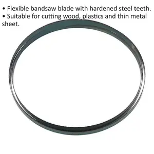 2240 x 12 x 0.6mm High-Performance Bandsaw Blade with Hardened Steel Teeth for Wood and Metal Cutting